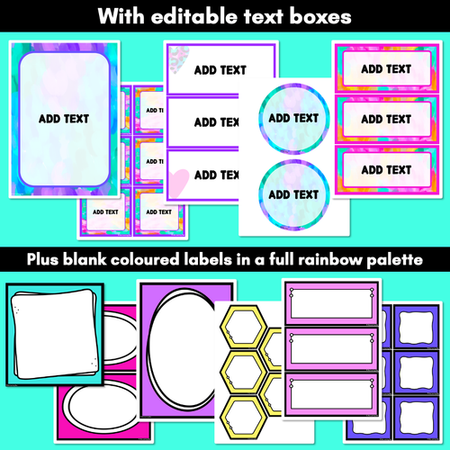 Resource preview 4 for EDITABLE LABELS - Inky Soda SYMPHONY Collection