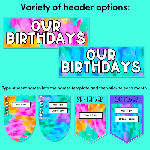 Resource preview 5 for BIRTHDAYS DISPLAYS - Inky Soda SYMPHONY Collection