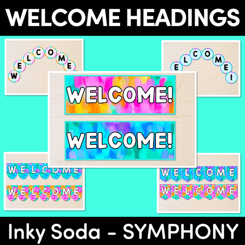 Resource preview 1 for WELCOME SIGNS - Inky Soda SYMPHONY Collection