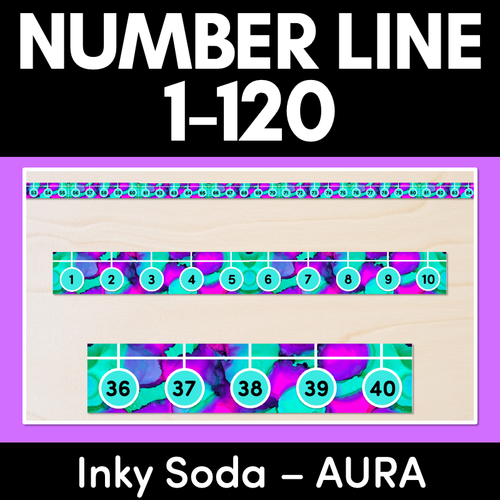 Resource preview 1 for NUMBER LINE DISPLAY - Inky Soda AURA Collection