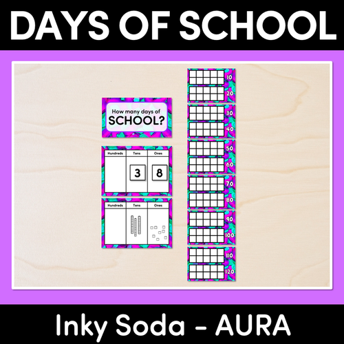 Resource preview 1 for DAYS OF SCHOOL DISPLAY - Inky Soda AURA Collection