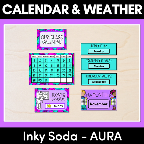 Resource preview 1 for CALENDAR & WEATHER DISPLAY- Inky Soda AURA Collection