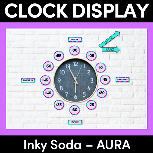 Resource preview 1 for CLOCK DISPLAY - Inky Soda AURA Collection