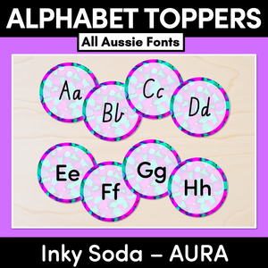 ALPHABET TOPPERS - Inky Soda AURA Collection