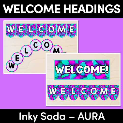 Resource preview 1 for WELCOME SIGNS - Inky Soda AURA Collection