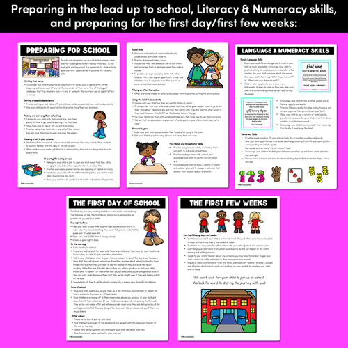 Resource preview 2 for Preparing your child for school - EDITABLE Parent Handout