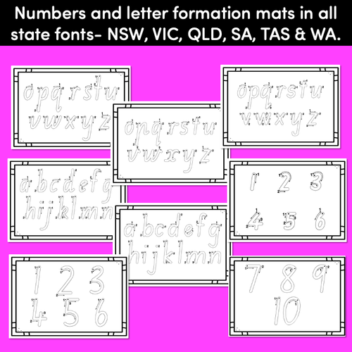 Resource preview 2 for Letter, Number & Name Formation Mats - EDITABLE