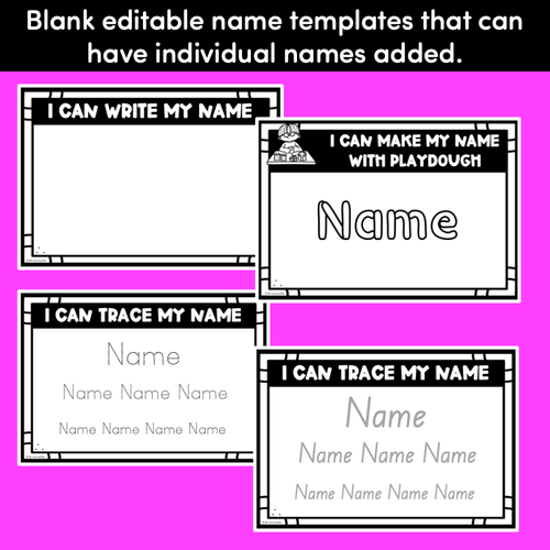 Resource preview 4 for Letter, Number & Name Formation Mats - EDITABLE