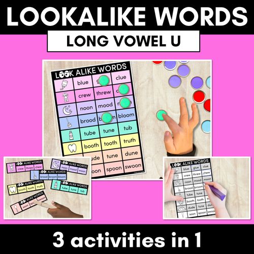 Resource preview 6 for Lookalike Long Vowel Words Bundle