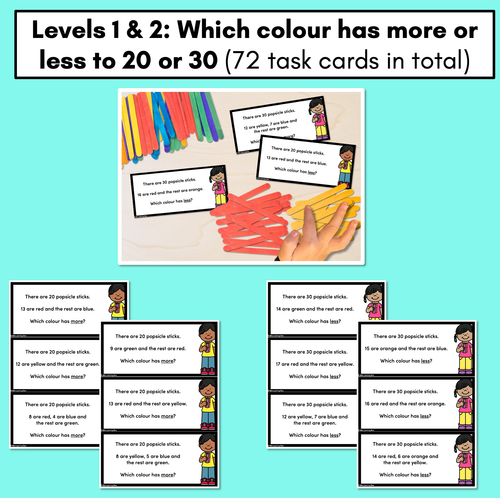 Resource preview 3 for Number Bond Popsicle Stick Task Cards - partitioning numbers to 5, 10, 20 or 30