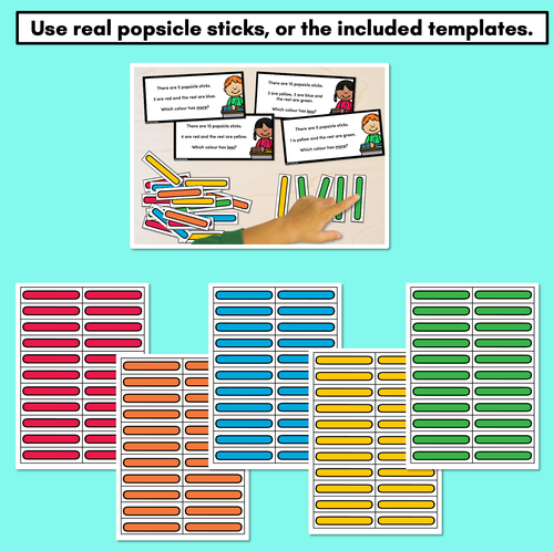 Resource preview 4 for Number Bond Popsicle Stick Task Cards - partitioning numbers to 5, 10, 20 or 30