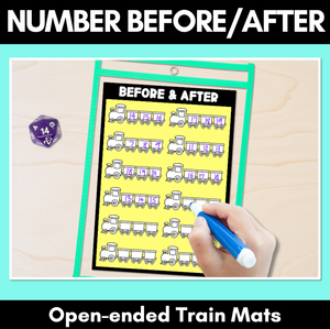 Number Before & After Open-Ended Train Mats