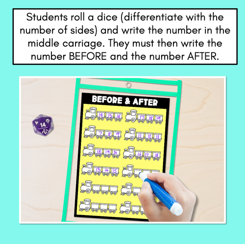Resource preview 3 for Number Before & After Open-Ended Train Mats