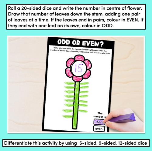 Resource preview 2 for Odd & Even Numbers Flower Activity