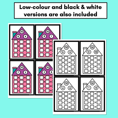 Resource preview 3 for Fact Family Task Cards to 10 - Inverse Operations for Addition & Subtraction