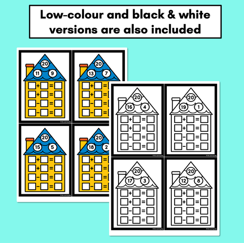 Resource preview 3 for Fact Family Task Cards to 20 - Inverse Operations for Addition & Subtraction