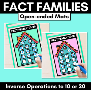 Fact Family Open-Ended Mats - Inverse Operations to 10, 20 or any number