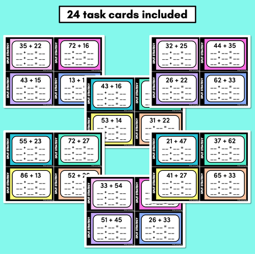 Resource preview 2 for Split Strategy Addition Task Cards