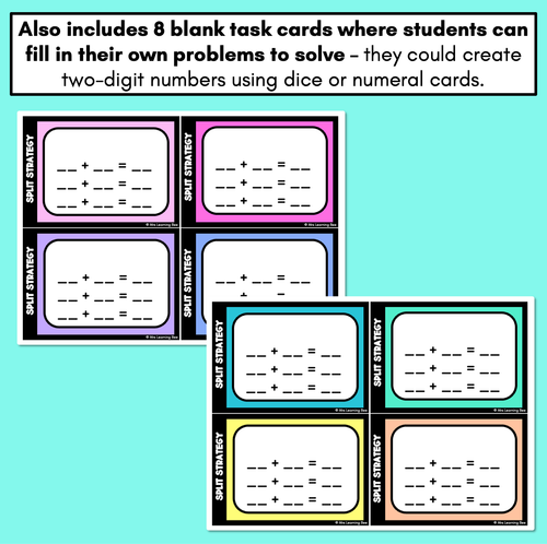 Resource preview 3 for Split Strategy Addition Task Cards