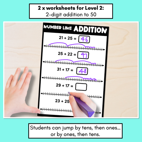 Resource preview 3 for Number Line Addition Worksheets