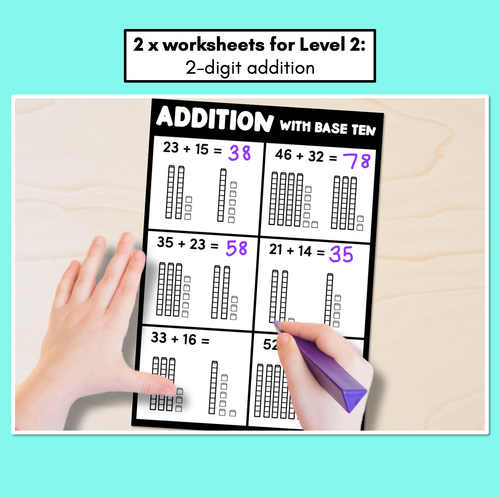 Resource preview 2 for Base 10 Addition Worksheets