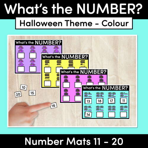 Resource preview 1 for Halloween What's The Number Mats: 11-20