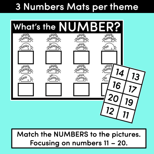 Resource preview 3 for Halloween What's The Number Worksheets: 11-20