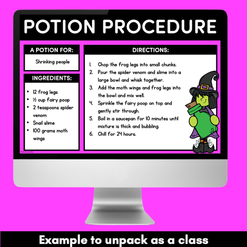 Resource preview 2 for POTION PROCEDURES - Halloween Writing PowerPoint Slides