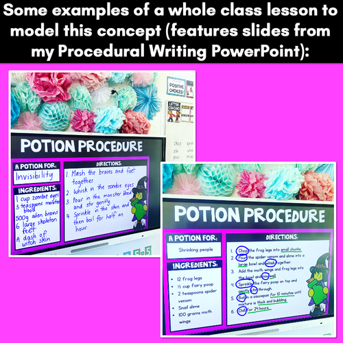 Resource preview 4 for POTION PROCEDURES - Halloween Writing Freebie