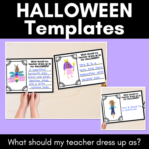 Resource preview 1 for HALLOWEEN TEMPLATES - What should my teacher dress up as?