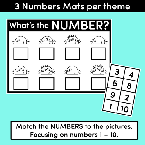 Resource preview 3 for Halloween What's The Number Worksheets: 1-10