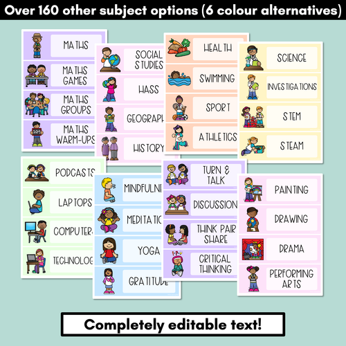 Resource preview 3 for Editable Visual Timetable - The Brentos Collection