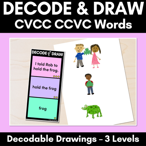 Resource preview 2 for Decode & Draw - CVC, CVCC & CCVC Words Bundle