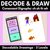 1 for DECODE & DRAW - Consonant Digraphs CH SH TH WH - Decodable Drawing Phonics Task Cards