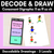 1 for DECODE & DRAW - Consonant Digraphs LL SS FF ZZ CK - Decodable Drawing Phonics Task Cards