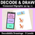 1 for DECODE & DRAW - Consonant Digraphs QU NG + X - Decodable Drawing Phonics Task Cards