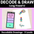 1 for DECODE & DRAW - LONG VOWEL U - Decodable Drawing Phonics Task Cards