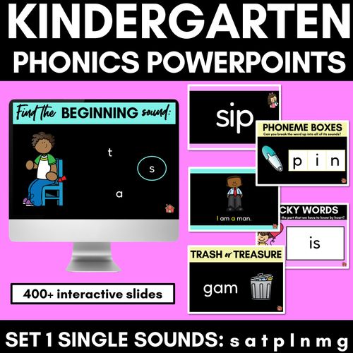 Resource preview 7 for Kindergarten Phonics PowerPoints - Complete Bundle