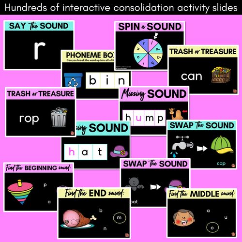 Resource preview 3 for Kindergarten Phonics PowerPoints Set 2- r l d b h u o c