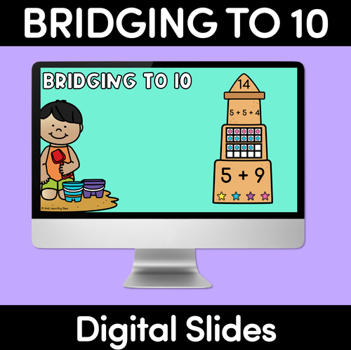 Resource preview 1 for Bridging to 10 Addition Sandcastles Digital Slides