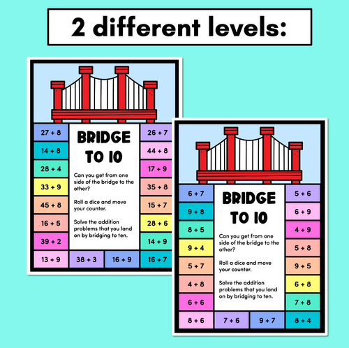 Resource preview 2 for Bridging to 10 Addition Board Game