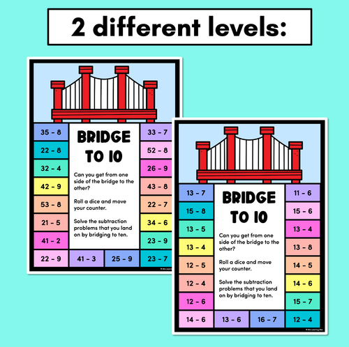 Resource preview 2 for Bridging to 10 Subtraction Board Game