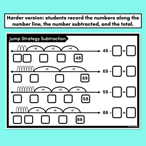 Resource preview 4 for Jump Strategy Subtraction Worksheets