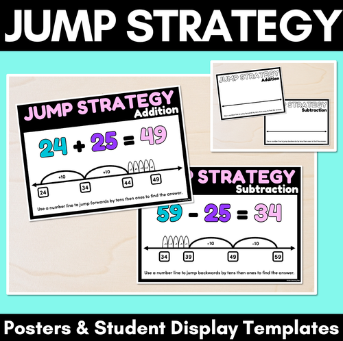 Resource preview 1 for Jump Strategy Addition & Subtraction - Posters & Student Display Templates