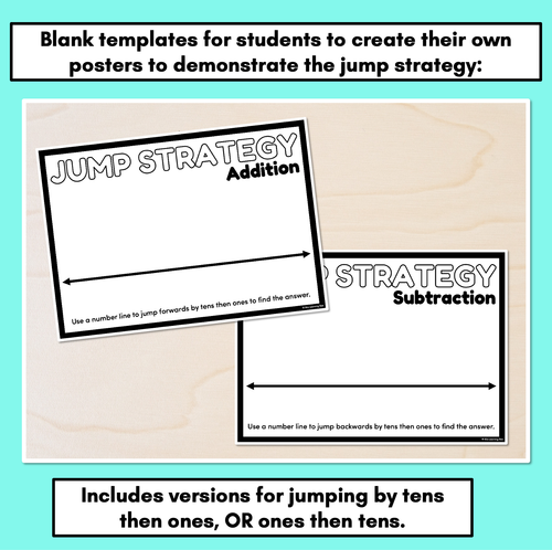 Resource preview 3 for Jump Strategy Addition & Subtraction - Posters & Student Display Templates