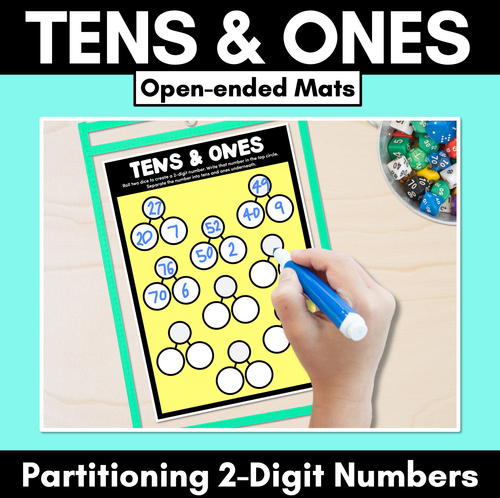 Resource preview 1 for Tens & Ones Open-Ended Mats - Partitioning 2-Digit Numbers