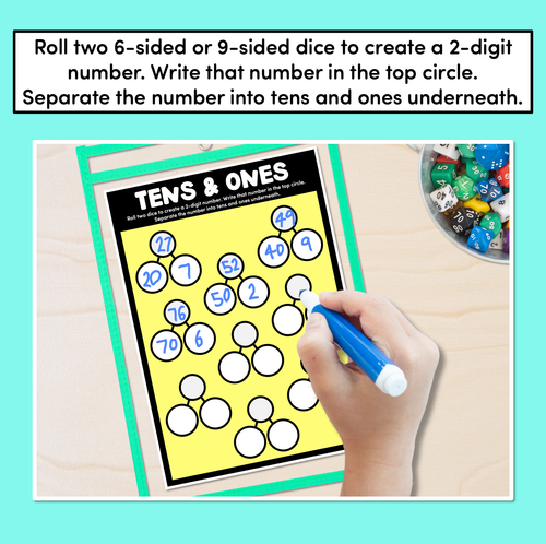 Resource preview 2 for Tens & Ones Open-Ended Mats - Partitioning 2-Digit Numbers