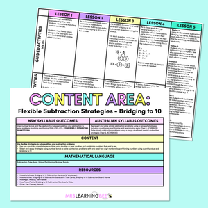 Flexible Subtraction Strategies - Bridging to 10 - Grade 1 & 2 Program