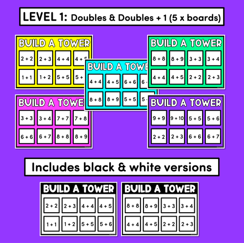 Resource preview 2 for Addition Towers - Doubles & Near Doubles