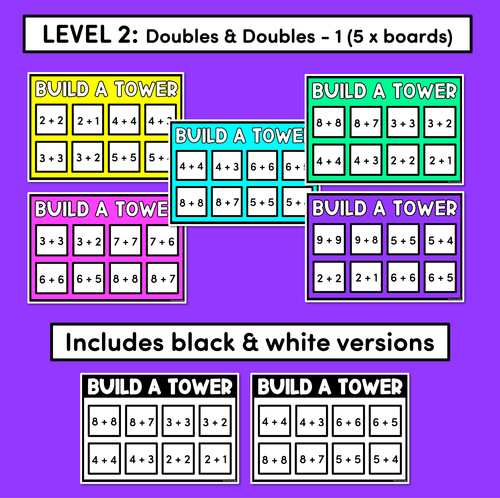 Resource preview 3 for Addition Towers - Doubles & Near Doubles